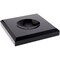 Plymor Black Acrylic Square Display Base with Indented Circle to Hold Egg, Marble, Ball or Sphere, 4" W x 4" D x 0.75" H (2.5" Circle)